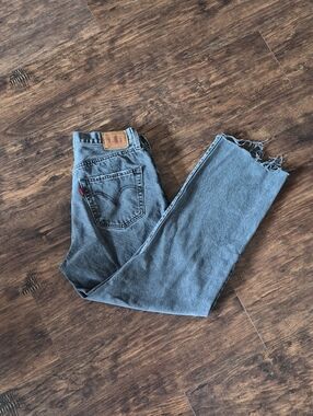 Levi 501 Grey Denim Jeans - Casual Everyday Style Size 30